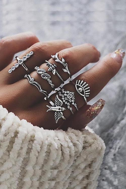 Bird Eyes Ring Set