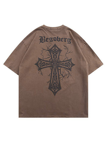 Men's Washed Cross Logo Graphic Tee