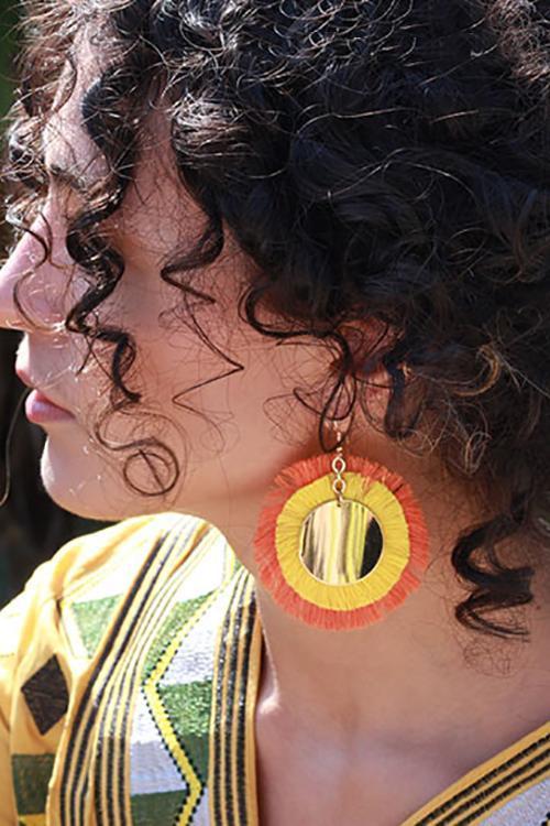 Sun Tassels Earring