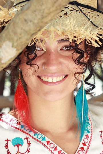 Peacock Feather Earring