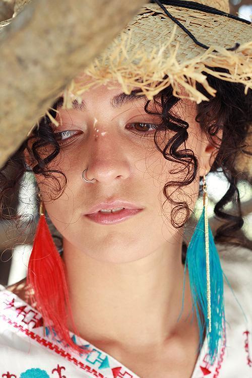 Peacock Feather Earring