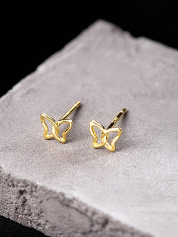 Hollow Out Dainty Butterfly Earrings