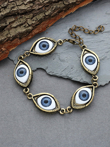 Punk Demon Eye Pattern Bracelet