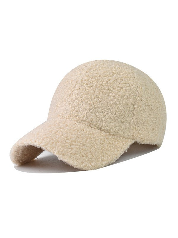 Solid Color Warm Fleece Baseball Cap