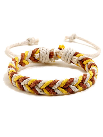 Color Block Braided Rope Bracelet