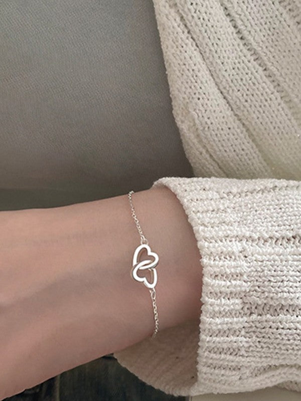 Interlocking Heart Charm Bracelet